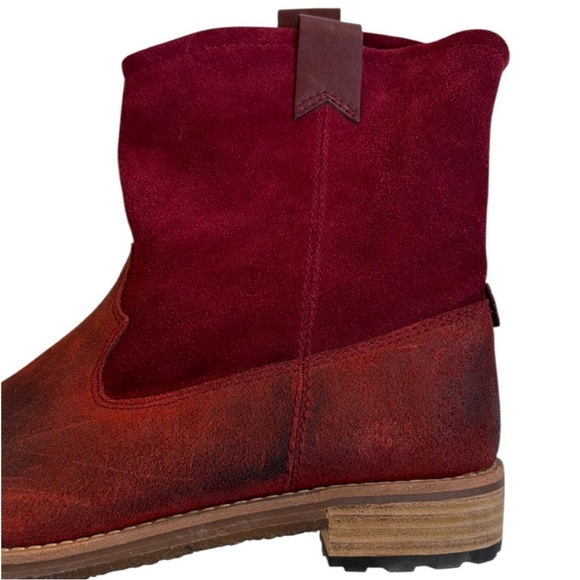 Anthropologie Matt Bernson Leather Cowboy Boots Crimson Size 8.5 EUC - Picture 2 of 9